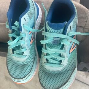 Kids Aqua and Orange Athletic Shoes